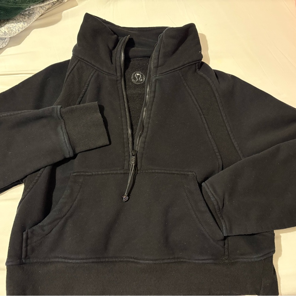 Lululemon Athletica Black Zip Up Sweater with High Collar